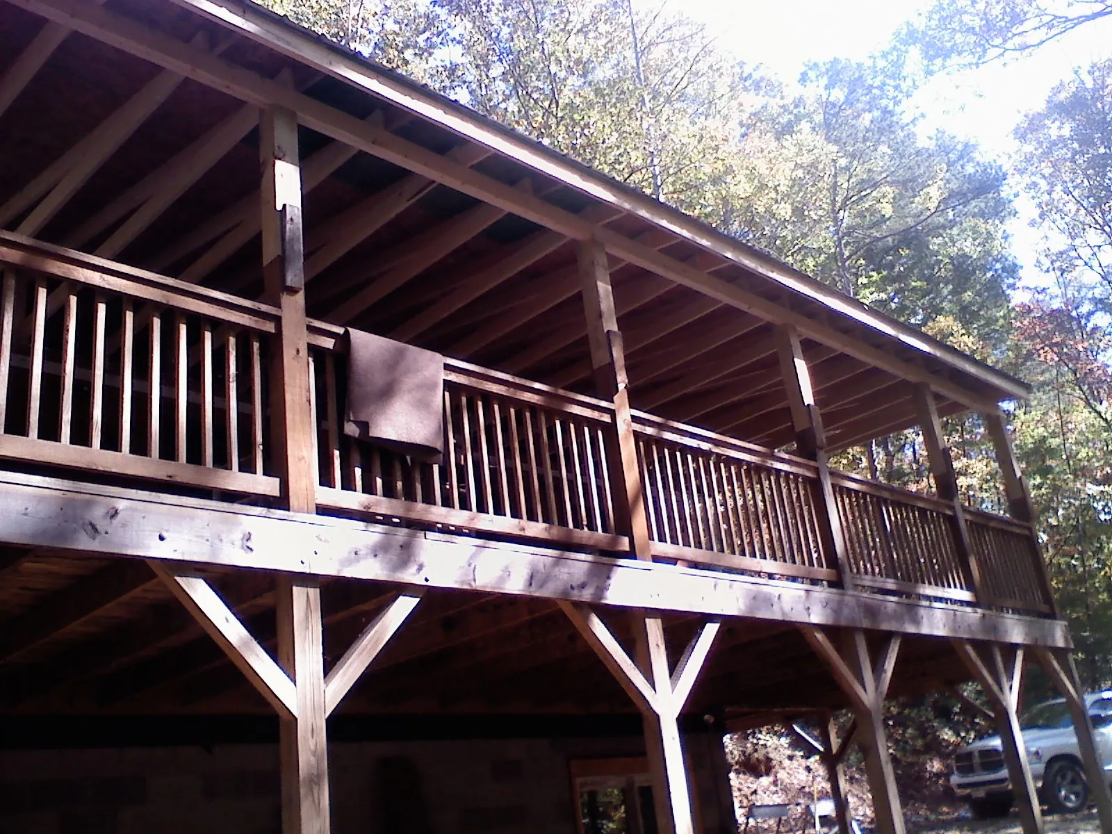 Timber framing under a new elevated porch and deck — Roof Leak Repair in Hillpoint by Roofing Brothers